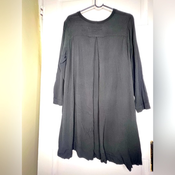 Enza Costa Woven Trapeze Dress Rayon 2 Medium Black - Picture 4 of 9